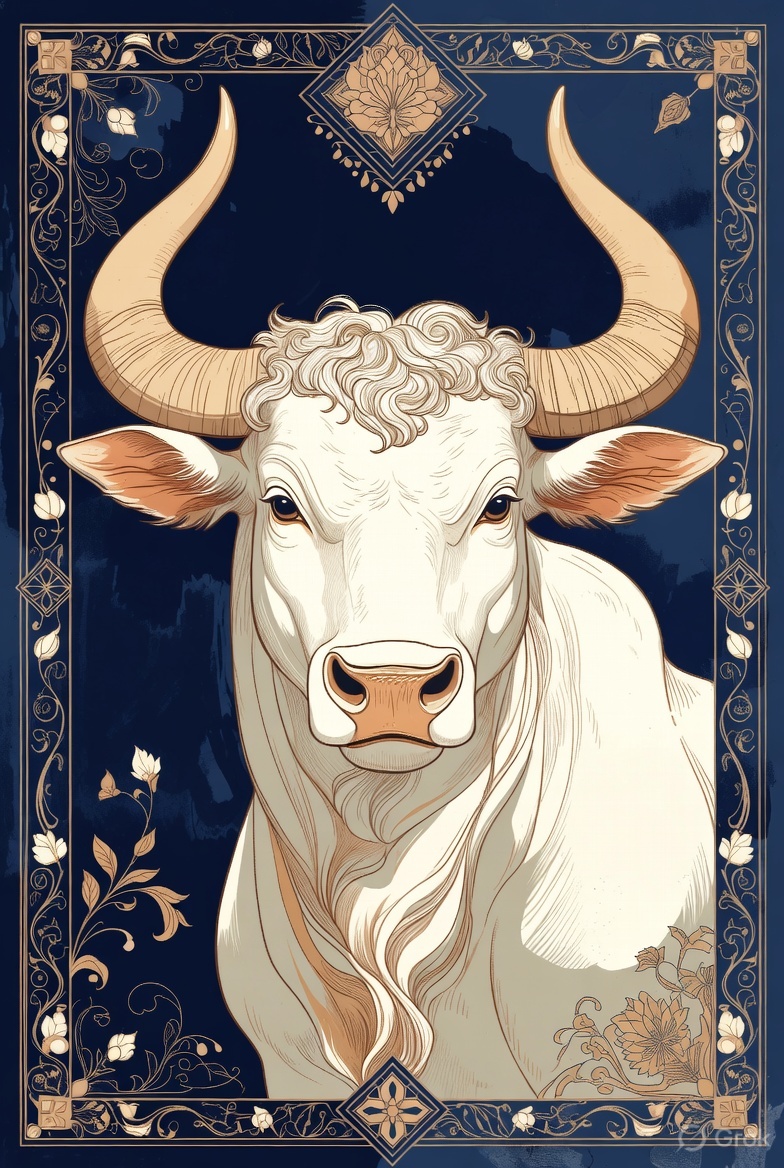 Vrishabha Rashi Taurus zodiac artwork